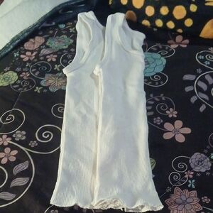 2 Boys Hanes Classic White Ribbed Tank